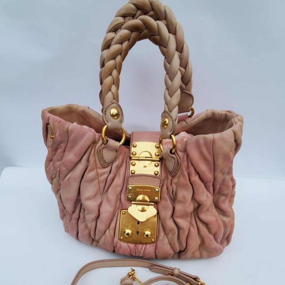 Vintage Miu Miu Prada Metelasse Arcadie Leather H… - image 7